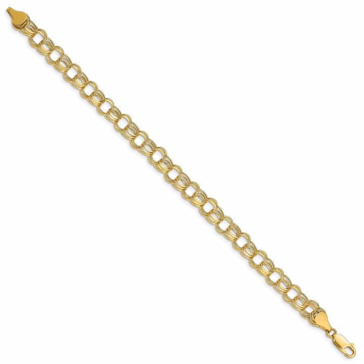 Lovely Rita's Bracelets 14k Gold Lite Triple Link Charm Bracelet