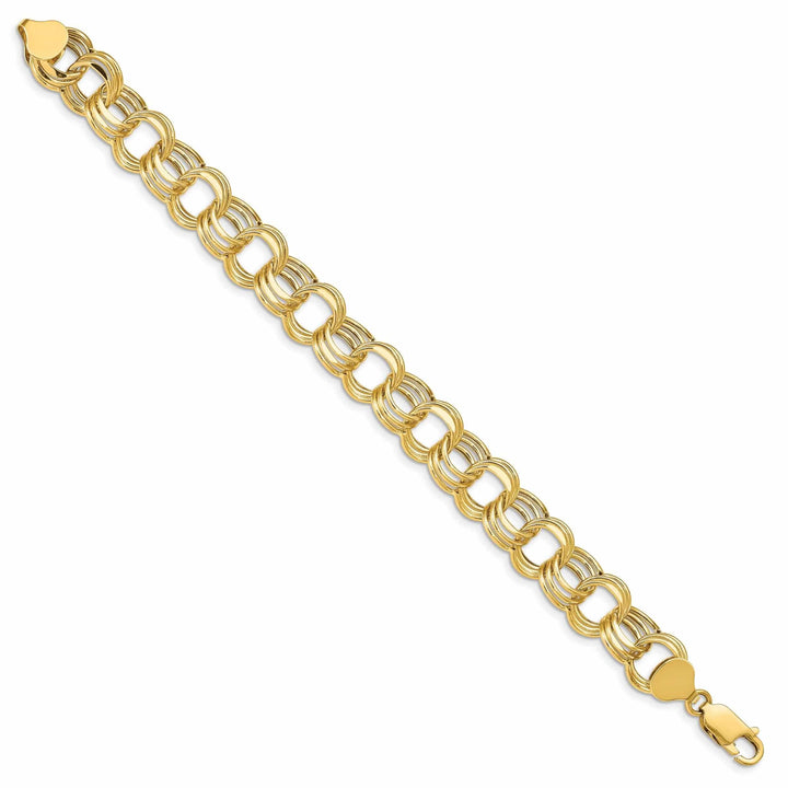 Lovely Rita's Bracelets 14k Gold Lite Triple Link Charm Bracelet