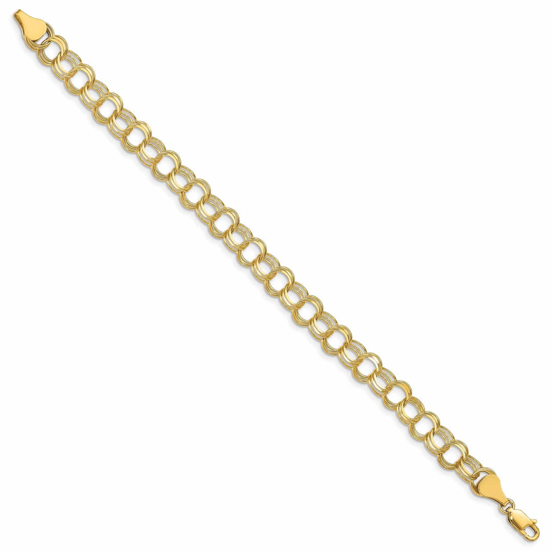 Lovely Rita's Bracelets 14k Gold Triple Link Charm Bracelet