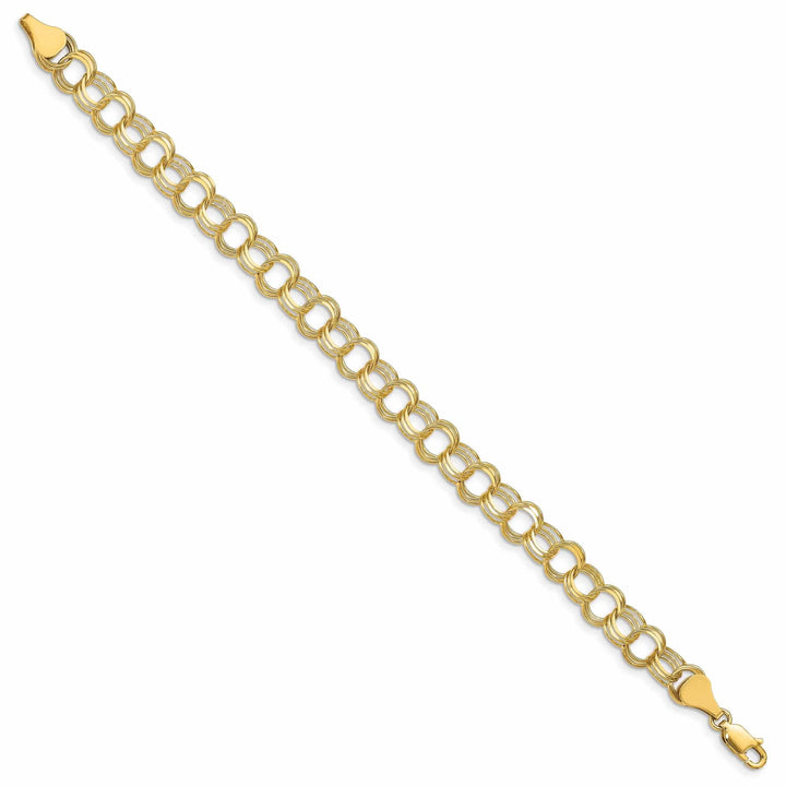 Lovely Rita's Bracelets 14k Gold Triple Link Charm Bracelet
