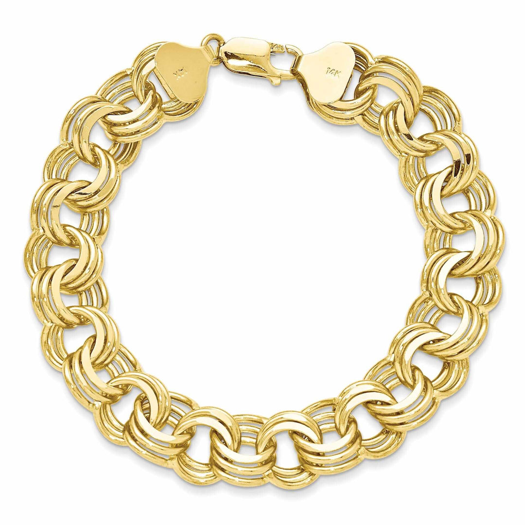 Lovely Rita's Bracelets 14k Gold Triple Link Charm Bracelet