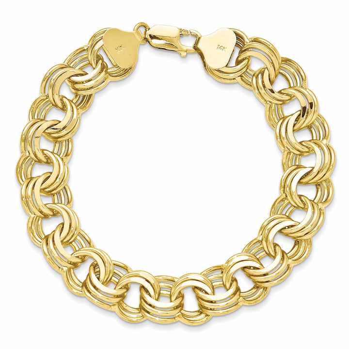 Lovely Rita's Bracelets 14k Gold Triple Link Charm Bracelet