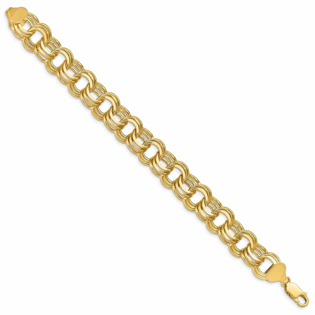 Lovely Rita's Bracelets 14k Gold Triple Link Charm Bracelet