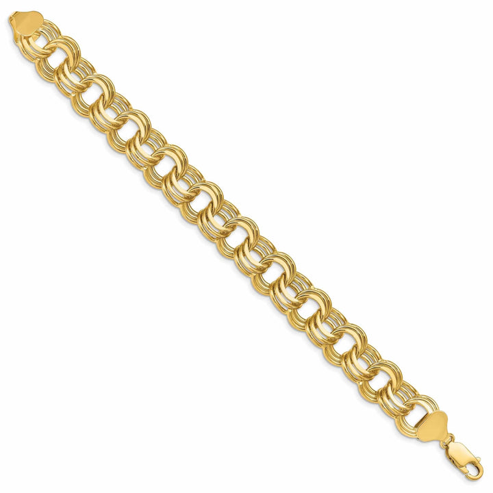 Lovely Rita's Bracelets 14k Gold Triple Link Charm Bracelet