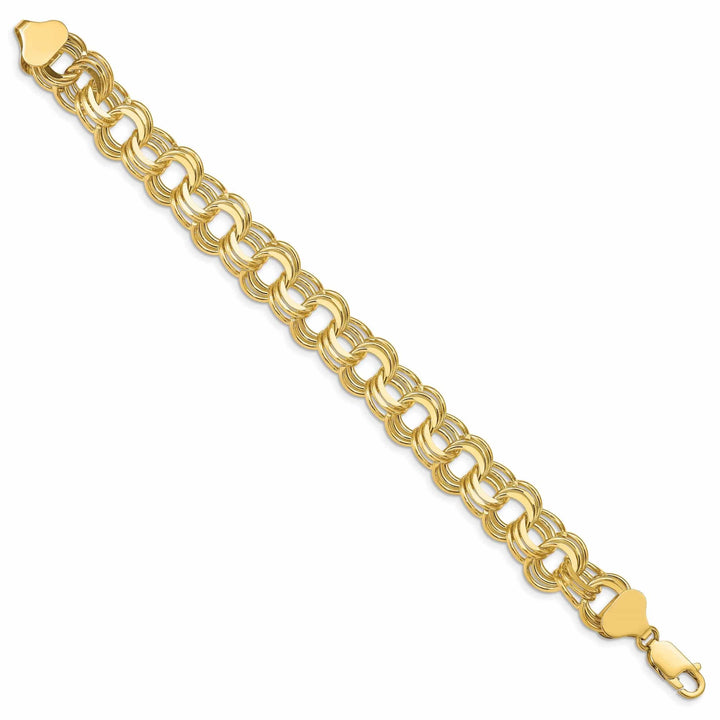 Lovely Rita's Bracelets 14k Gold Triple Link Charm Bracelet