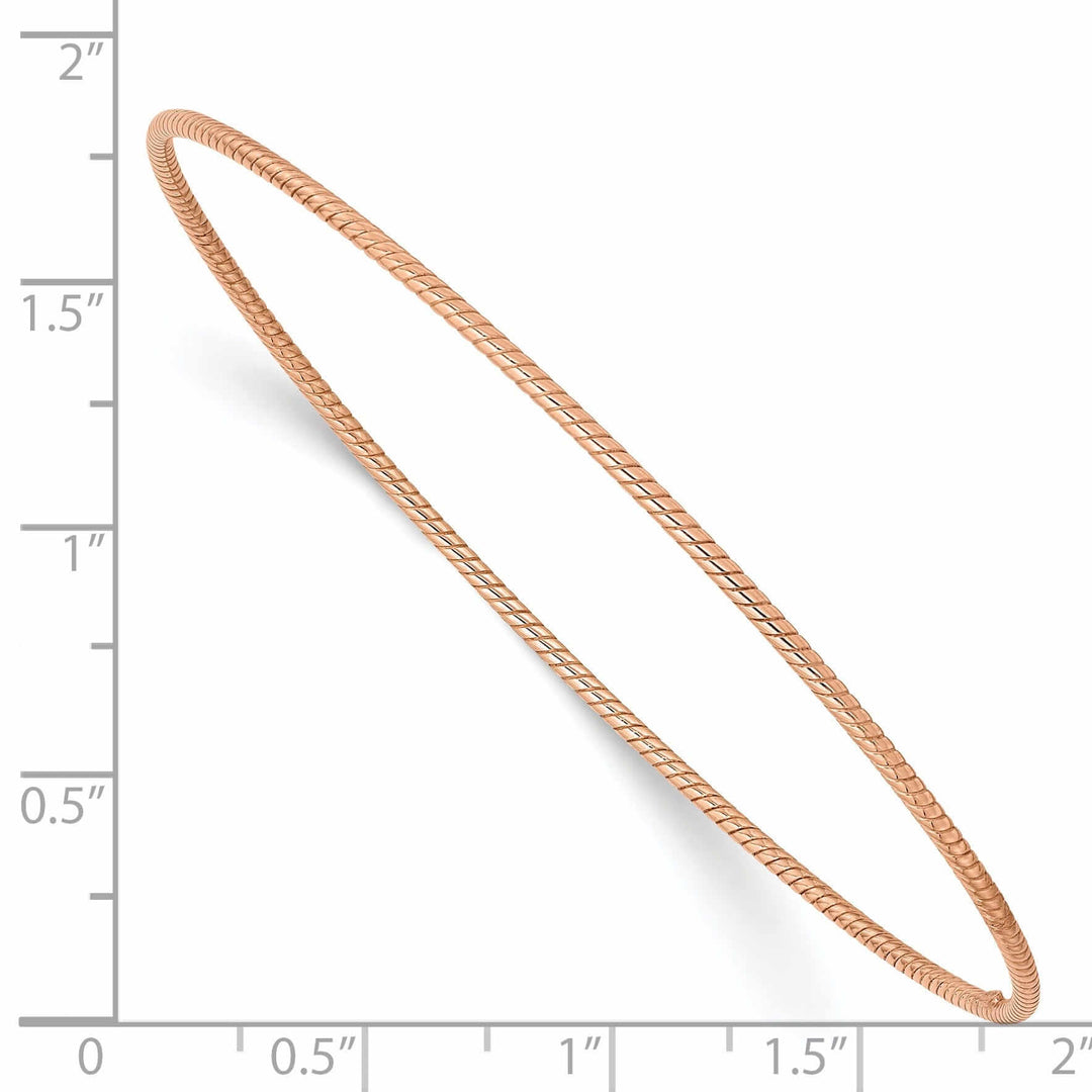 Lovely Rita's Bracelets 14k Rose Gold Twist Bangle Bracelet