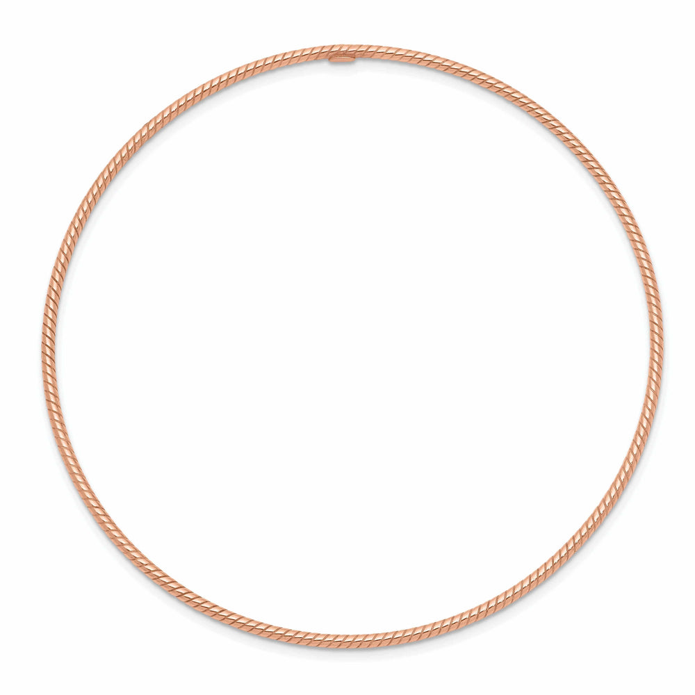Lovely Rita's Bracelets 14k Rose Gold Twist Bangle Bracelet