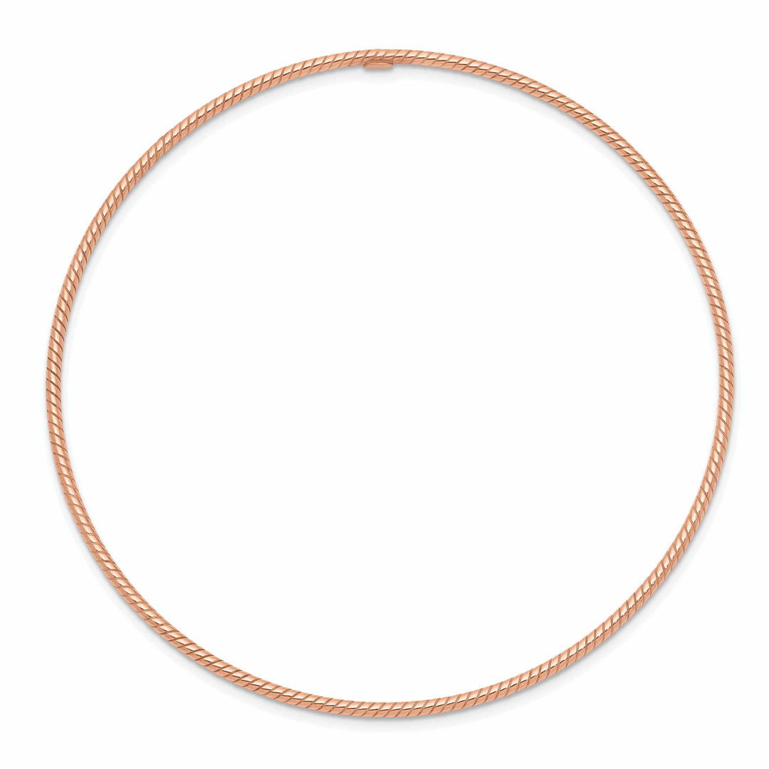 Lovely Rita's Bracelets 14k Rose Gold Twist Bangle Bracelet