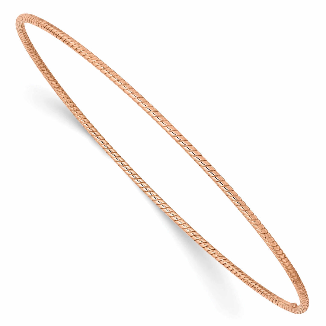 Lovely Rita's Bracelets 14k Rose Gold Twist Bangle Bracelet