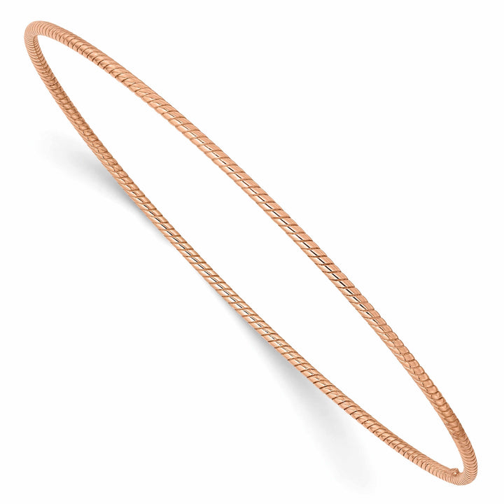 Lovely Rita's Bracelets 14k Rose Gold Twist Bangle Bracelet