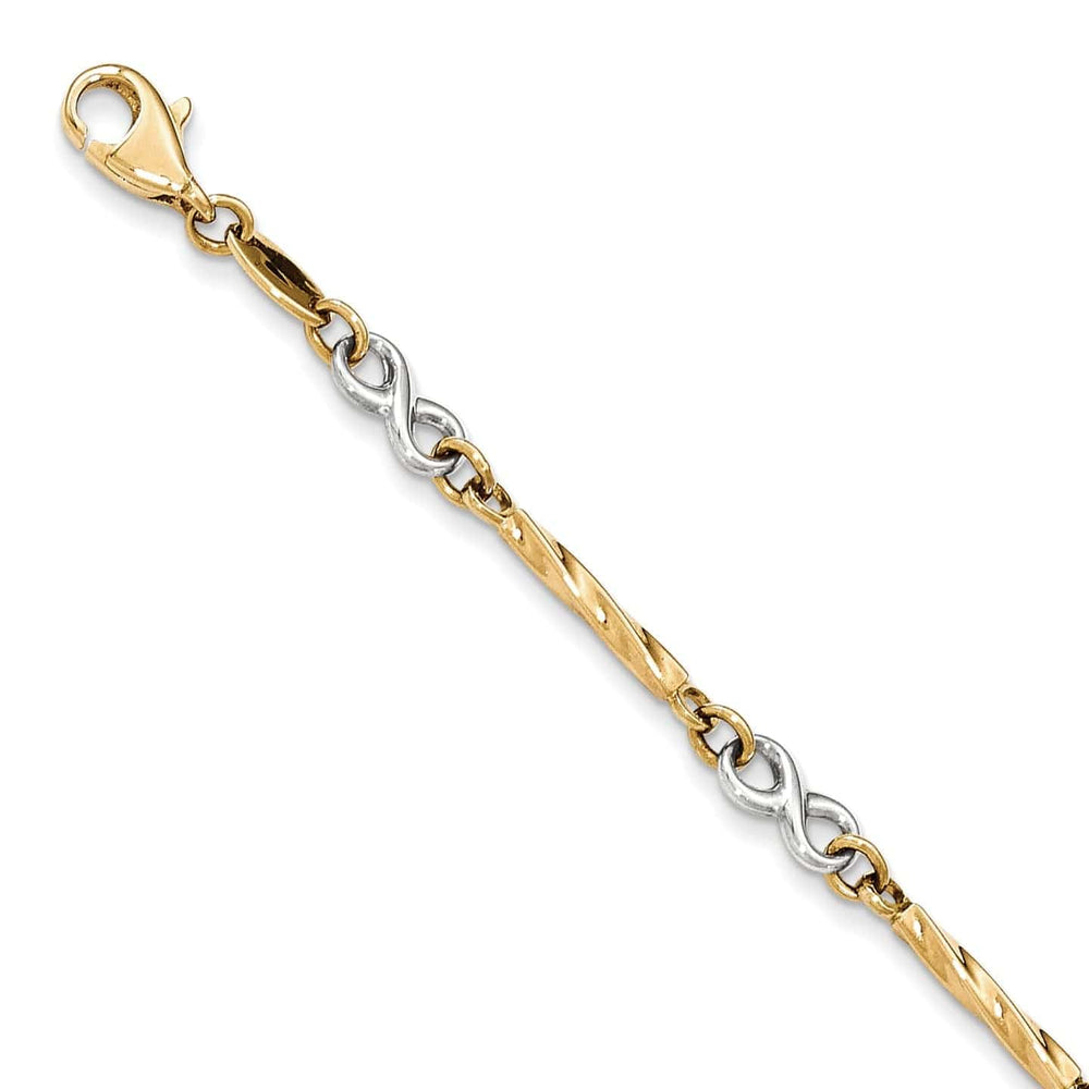 Lovely Rita's Bracelets 14k two-tone gold bracelet infinity link design 7.5-inch