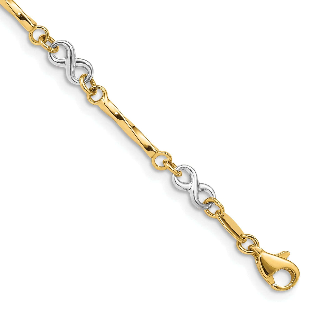 Lovely Rita's Bracelets 14k two-tone gold bracelet infinity link design 7.5-inch