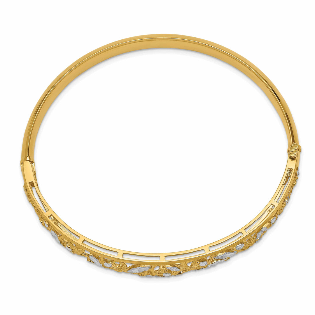 Lovely Rita's Bracelets 14k Two Tone Gold D.C Bangle Bracelet