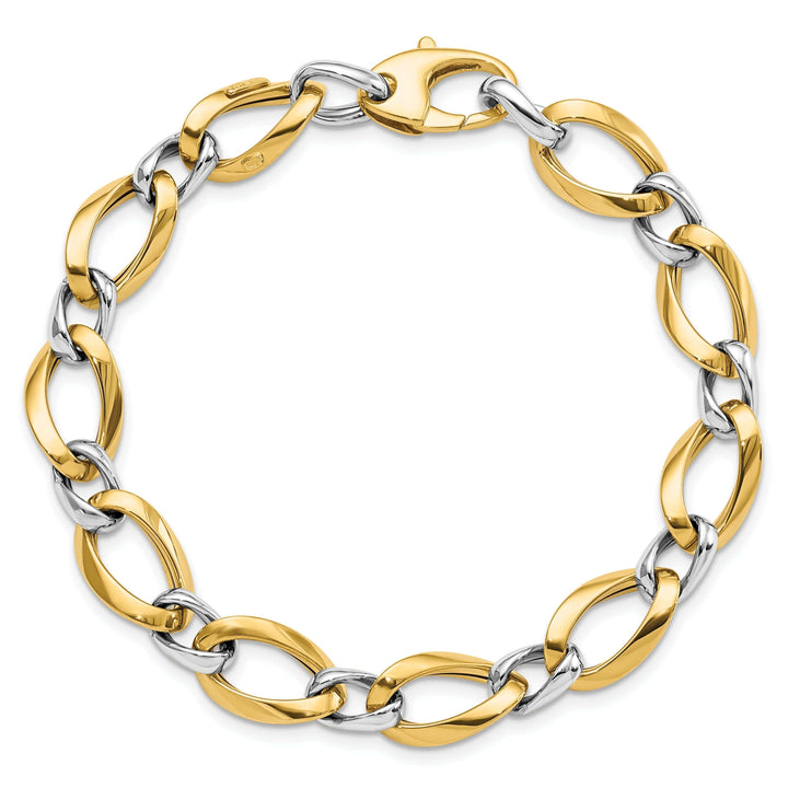 Lovely Rita's Bracelets 14k Two Tone Gold Fancy Link Bracelet