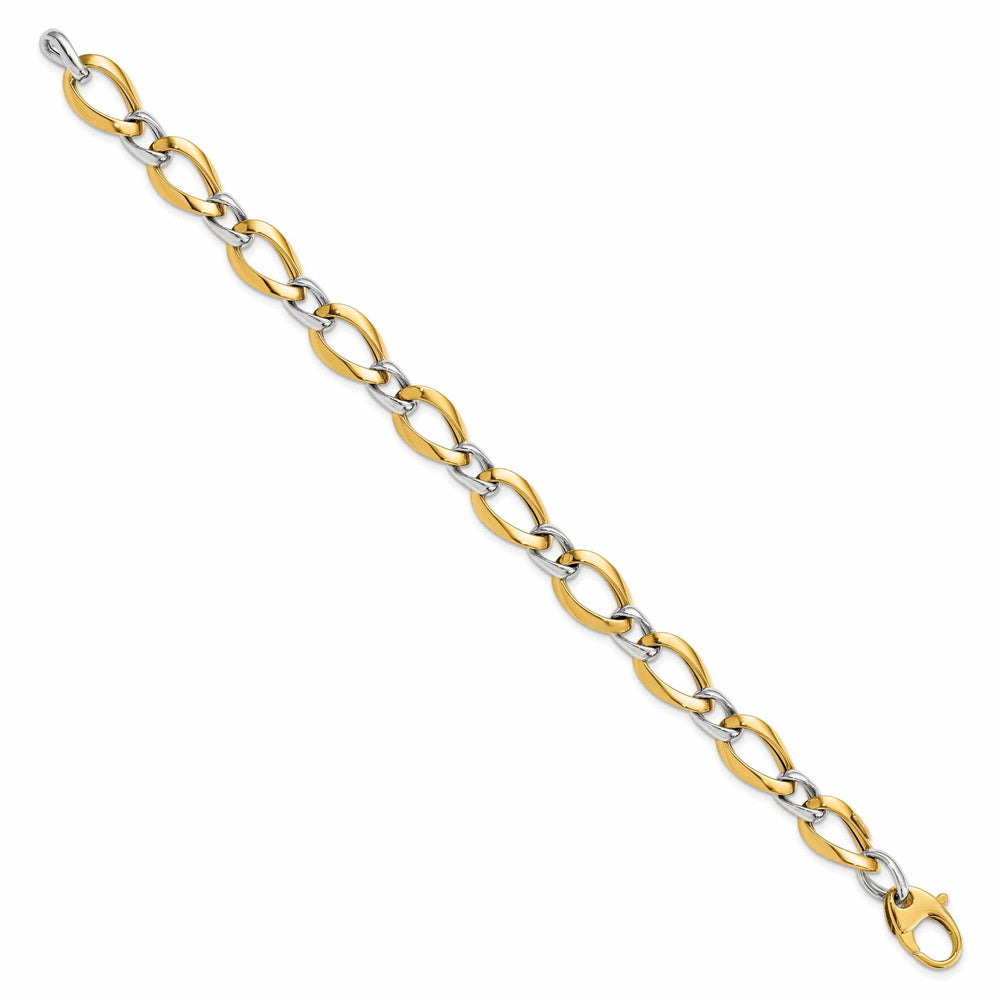 Lovely Rita's Bracelets 14k Two Tone Gold Fancy Link Bracelet