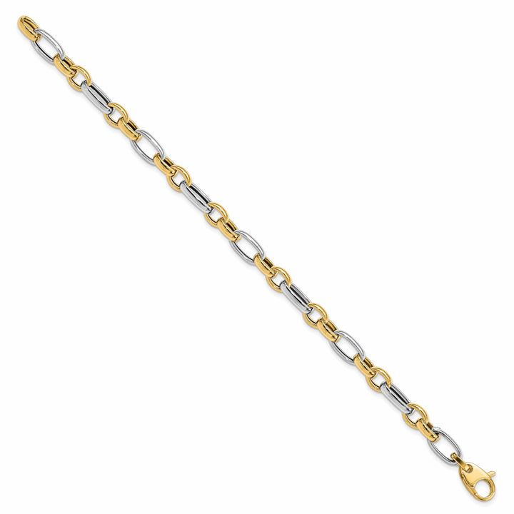 Lovely Rita's Bracelets 14k Two Tone Gold Fancy Link Bracelet