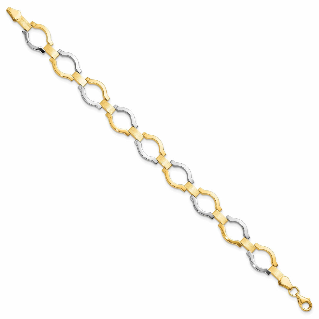 Lovely Rita's Bracelets 14k Two Tone Gold Fancy Link Bracelet