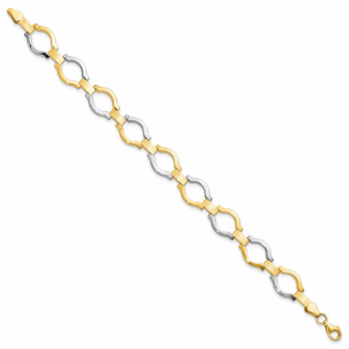 Lovely Rita's Bracelets 14k Two Tone Gold Fancy Link Bracelet