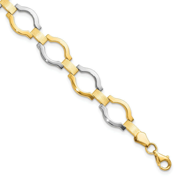 Lovely Rita's Bracelets 14k Two Tone Gold Fancy Link Bracelet