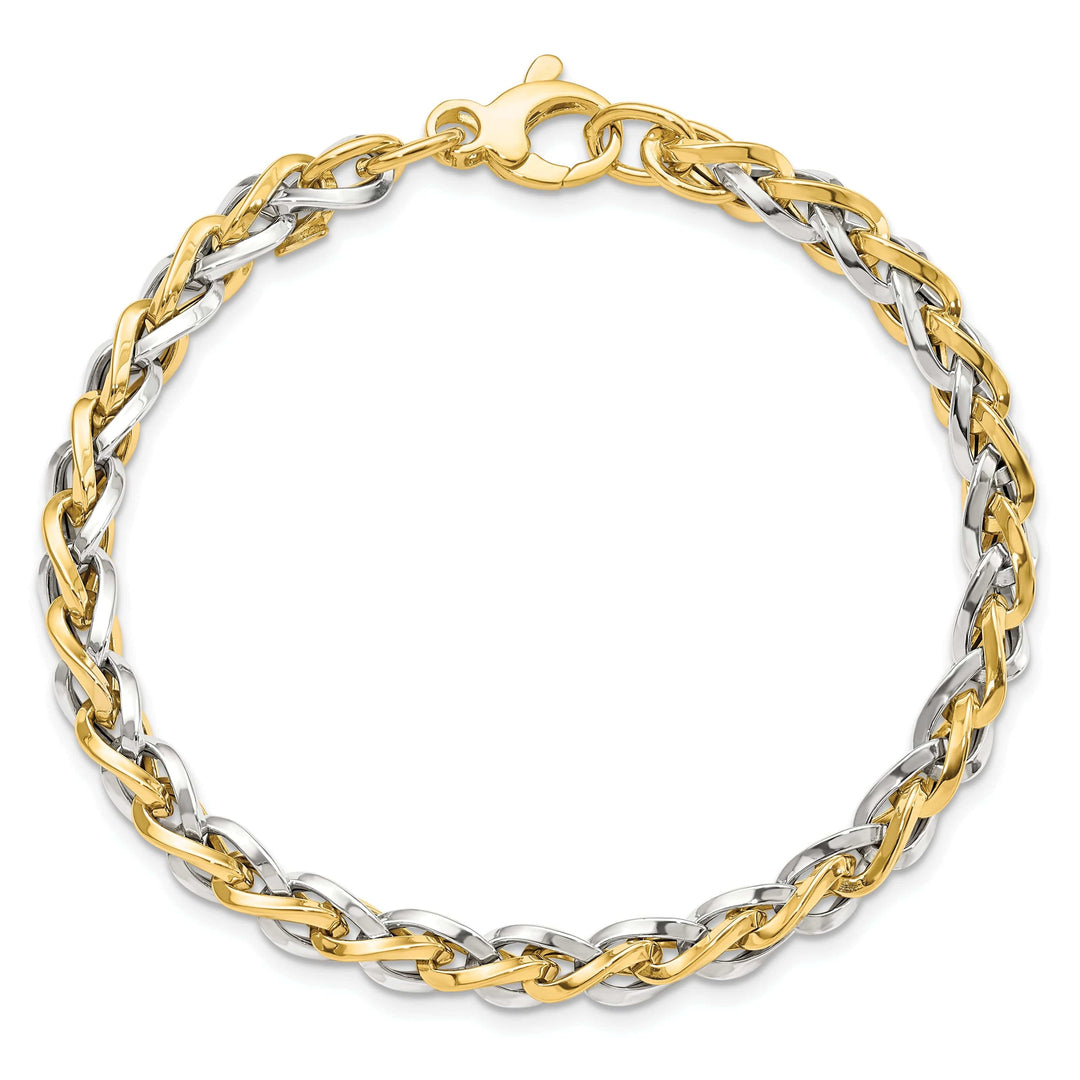 Lovely Rita's Bracelets 14k Two Tone Gold Fancy Link Bracelet