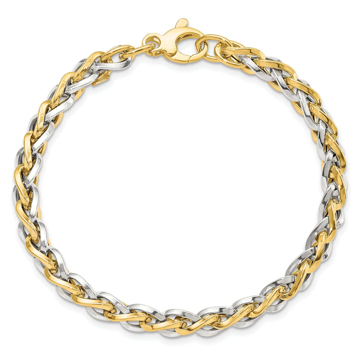Lovely Rita's Bracelets 14k Two Tone Gold Fancy Link Bracelet