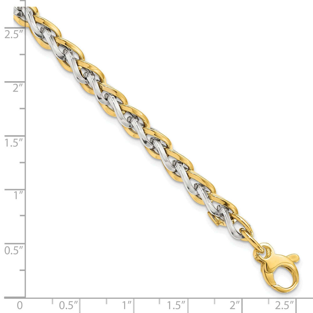 Lovely Rita's Bracelets 14k Two Tone Gold Fancy Link Bracelet