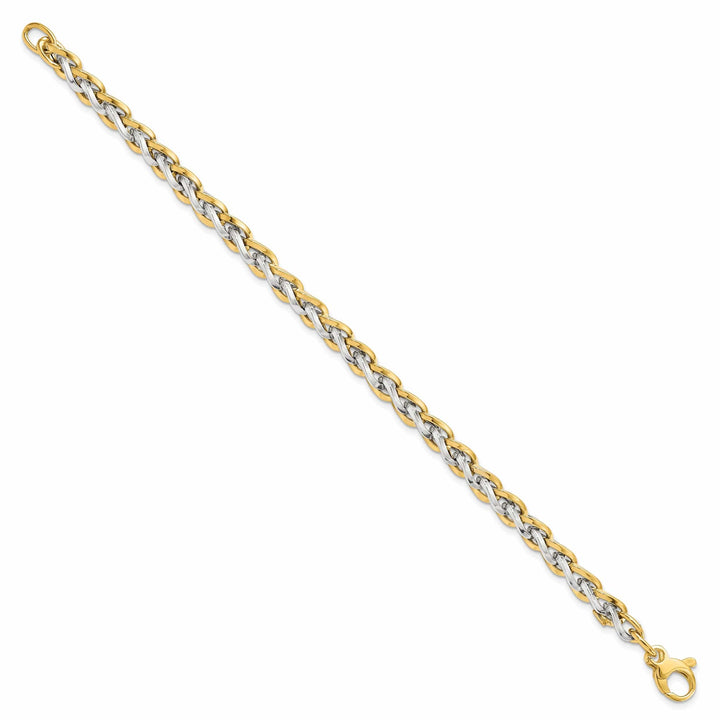 Lovely Rita's Bracelets 14k Two Tone Gold Fancy Link Bracelet