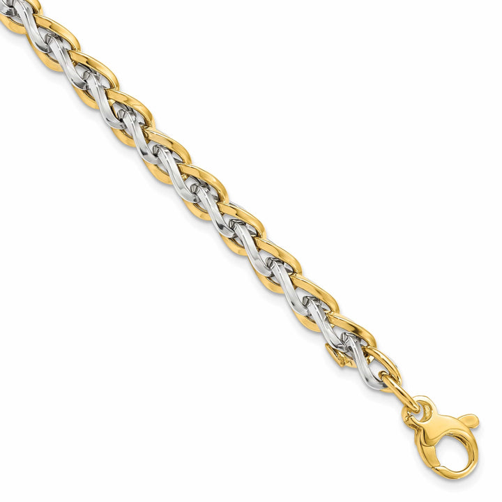Lovely Rita's Bracelets 14k Two Tone Gold Fancy Link Bracelet
