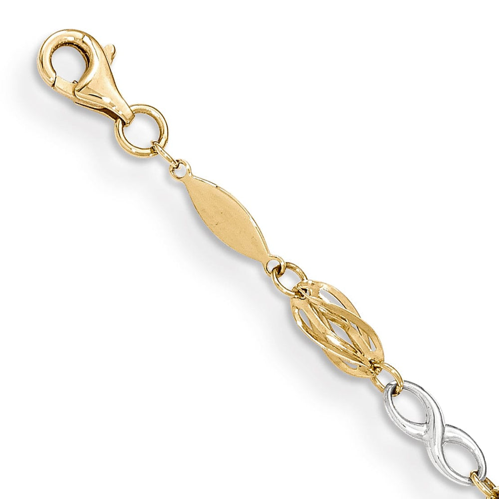 Lovely Rita's Bracelets 14K two-tone gold infinity symbol bracelet 7.5-inch length