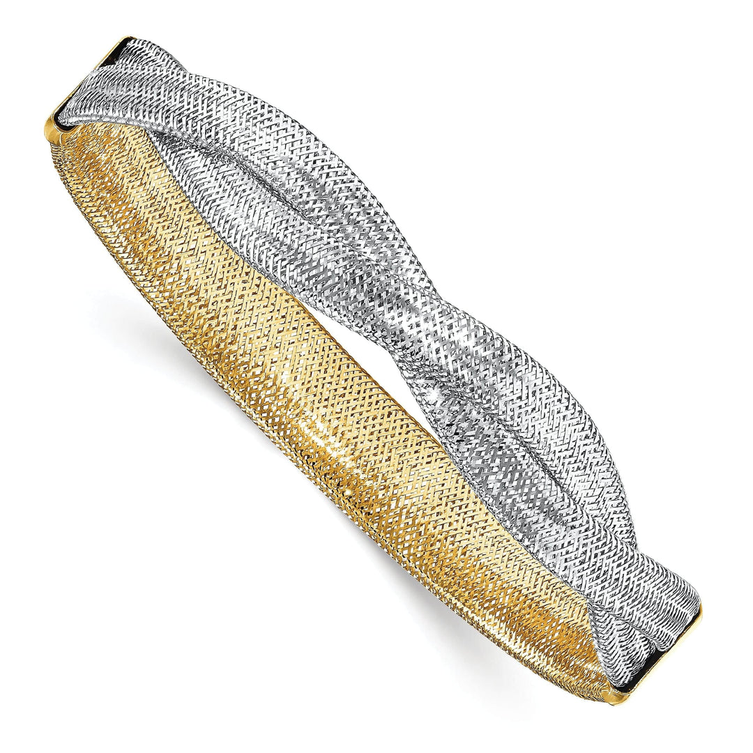 Lovely Rita's Bracelets 14k Two Tone Gold Mesh Reversible Bracelet