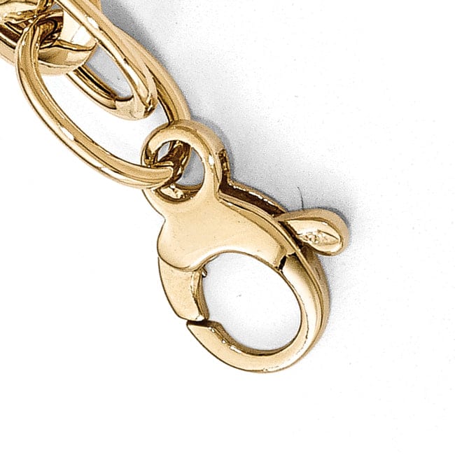 Lovely Rita's Bracelets 14k Two Tone Gold Polish DC Fancy Link Bracelet