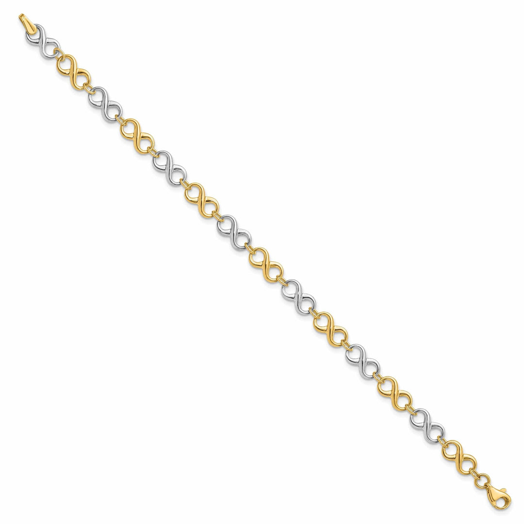 Lovely Rita's Bracelets 14k Two Tone Gold Polished Bracelet