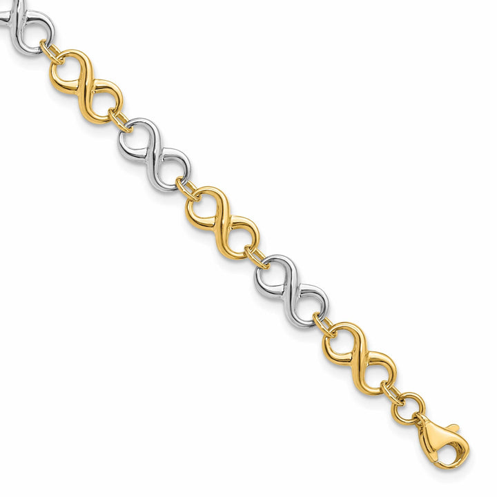 Lovely Rita's Bracelets 14k Two Tone Gold Polished Bracelet