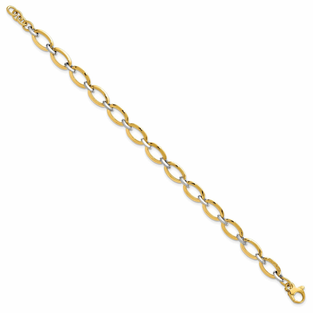 Lovely Rita's Bracelets 14k Two Tone Gold Polished Bracelet