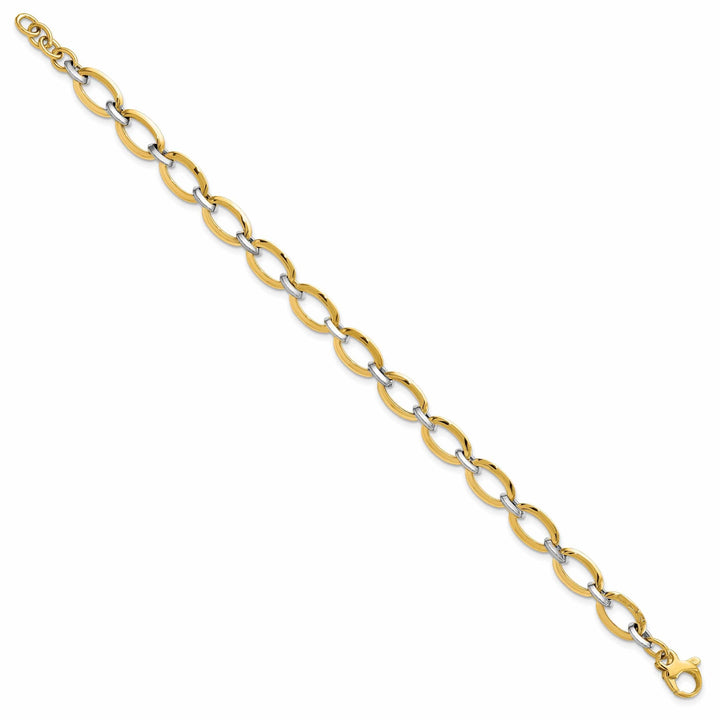 Lovely Rita's Bracelets 14k Two Tone Gold Polished Bracelet