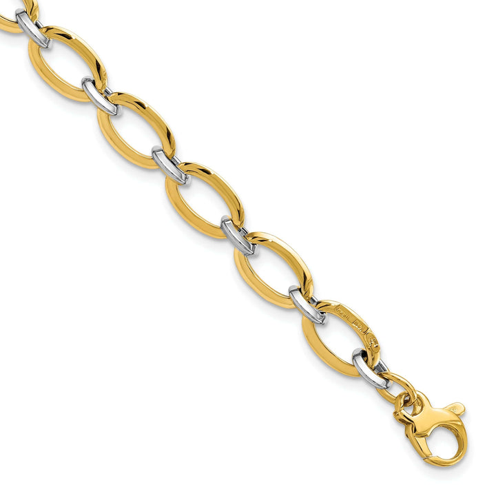 Lovely Rita's Bracelets 14k Two Tone Gold Polished Bracelet