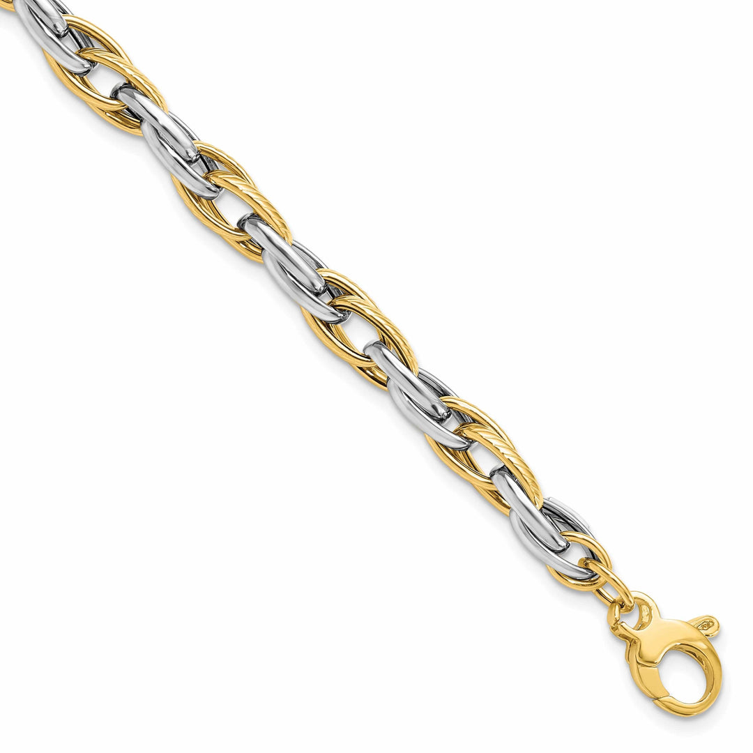 Lovely Rita's Bracelets 14k Two Tone Gold Polished Bracelet