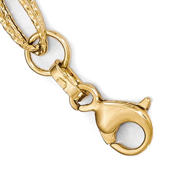 Lovely Rita's Bracelets 14k Two Tone Gold Polished Fancy Link Bracelet