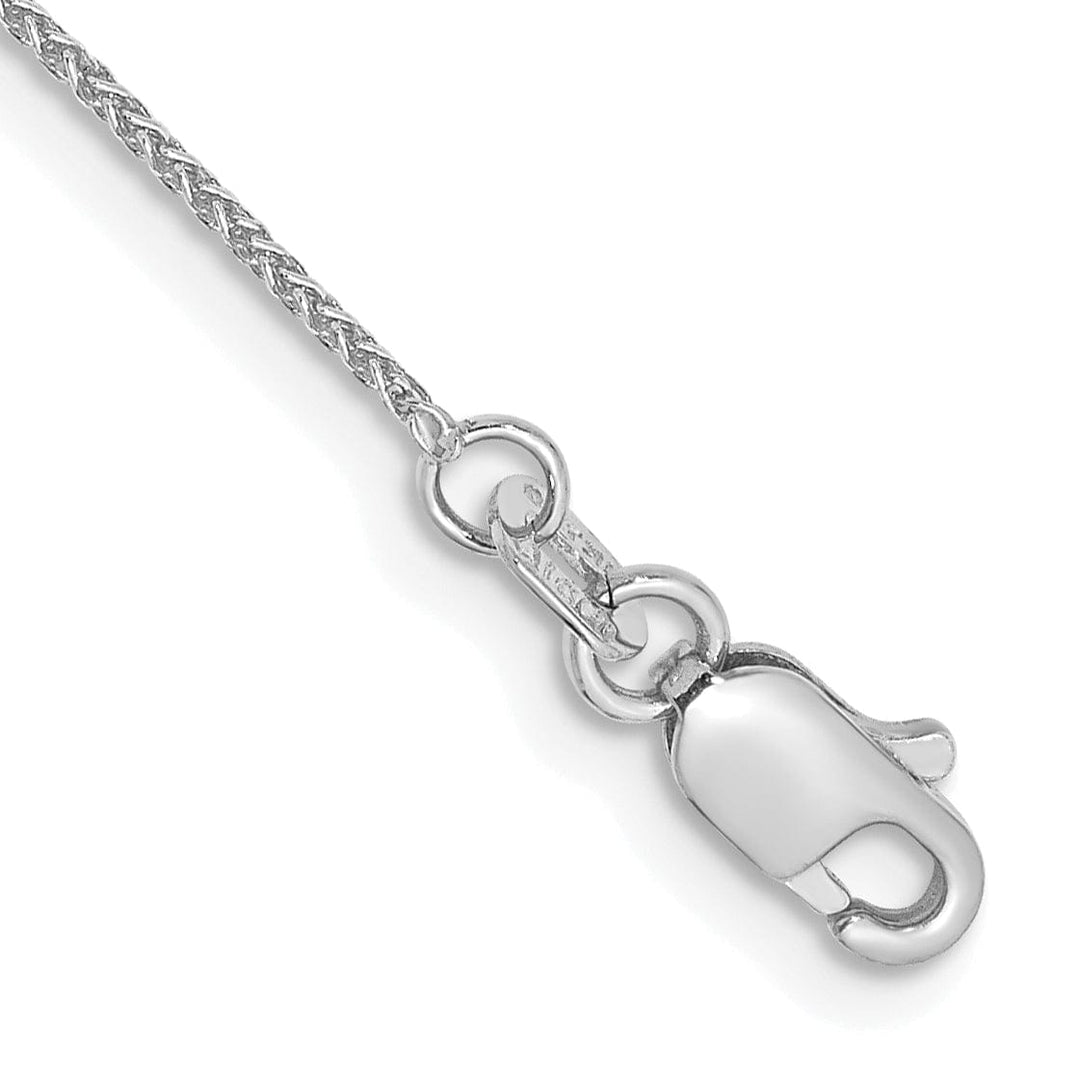 Lovely Rita's Bracelets 14k White Gold 1.00mm Solid Polish Spiga Chain