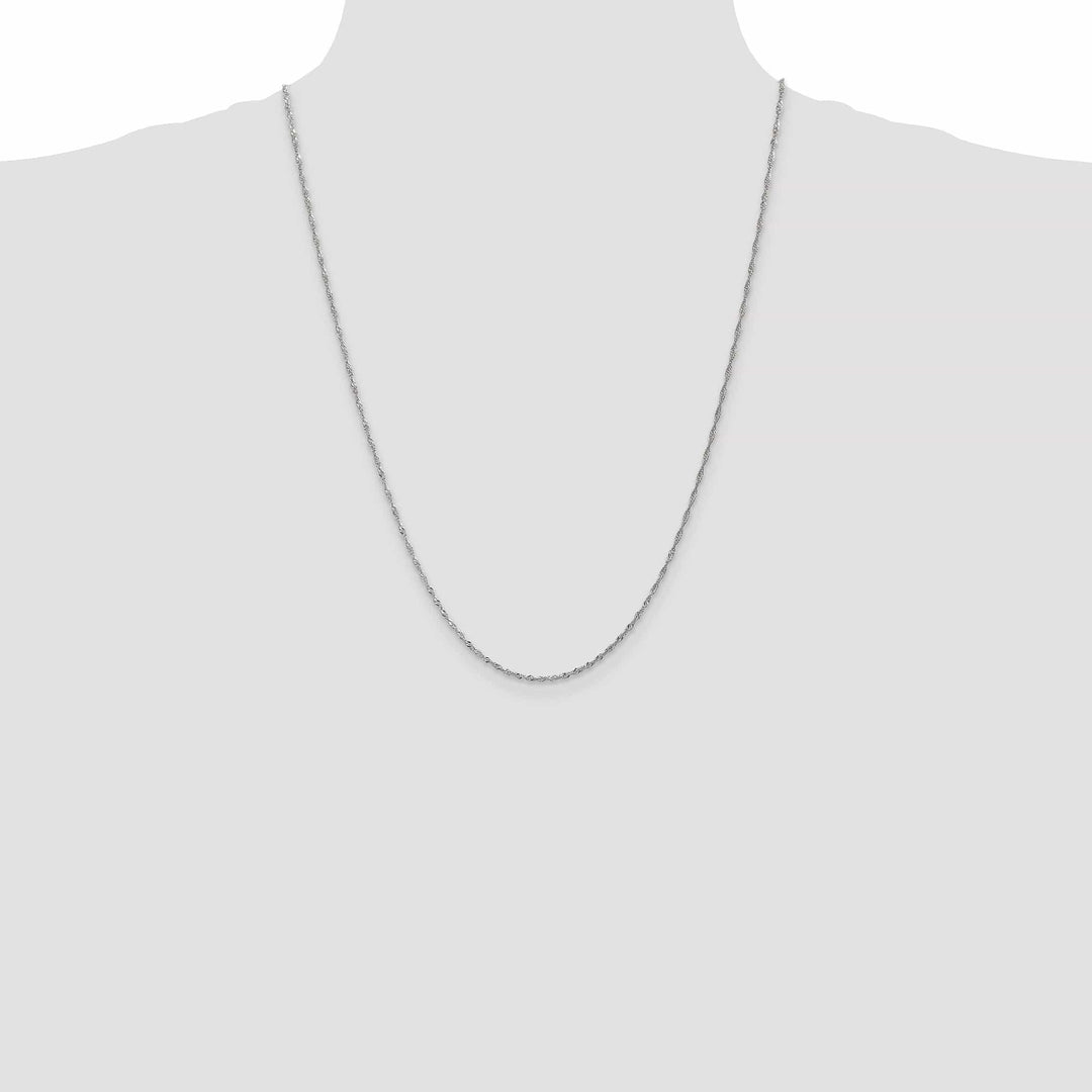 Lovely Rita's Bracelets 14k White Gold 1.40mm Polished Singapore Chain