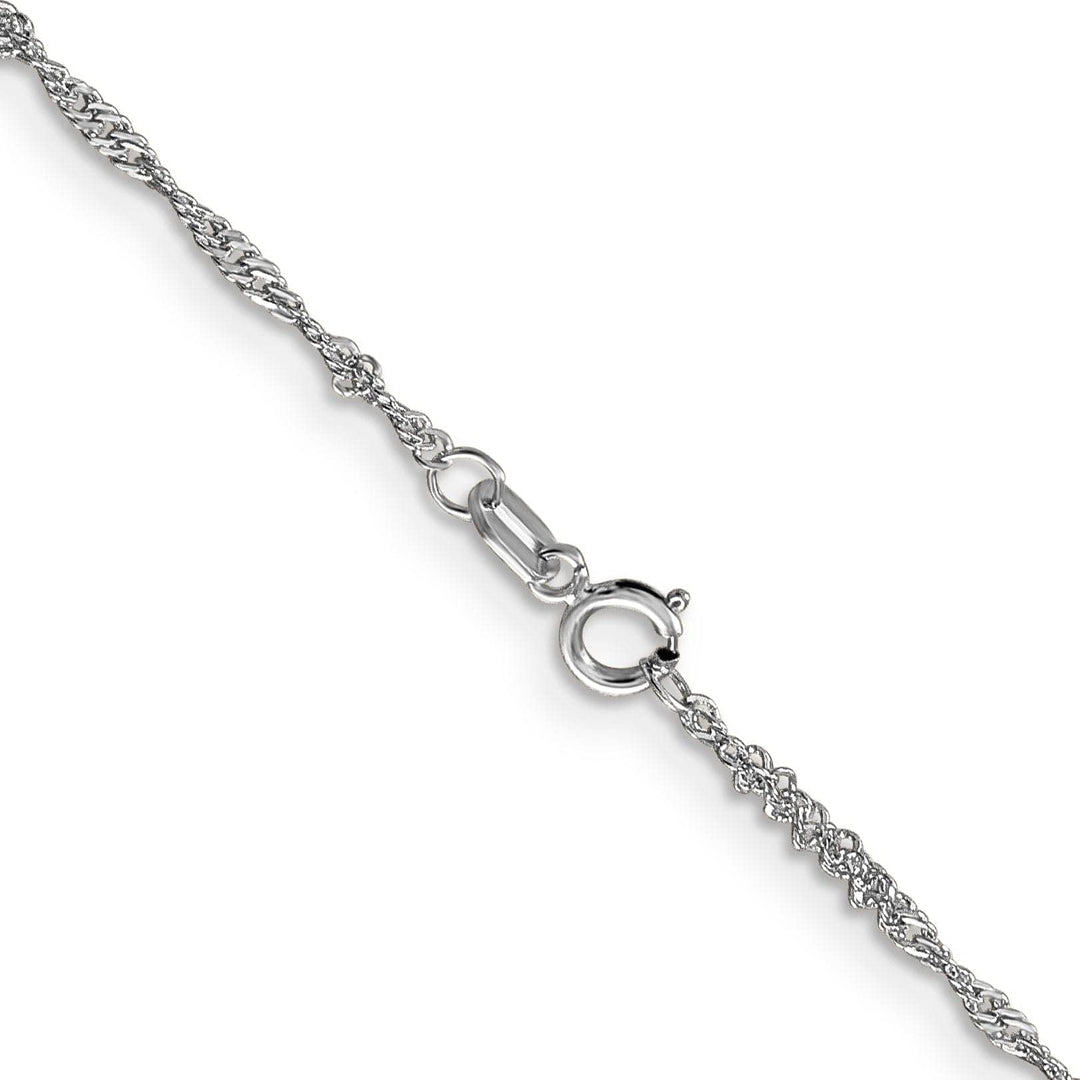 Lovely Rita's Bracelets 14k White Gold 1.40mm Polished Singapore Chain