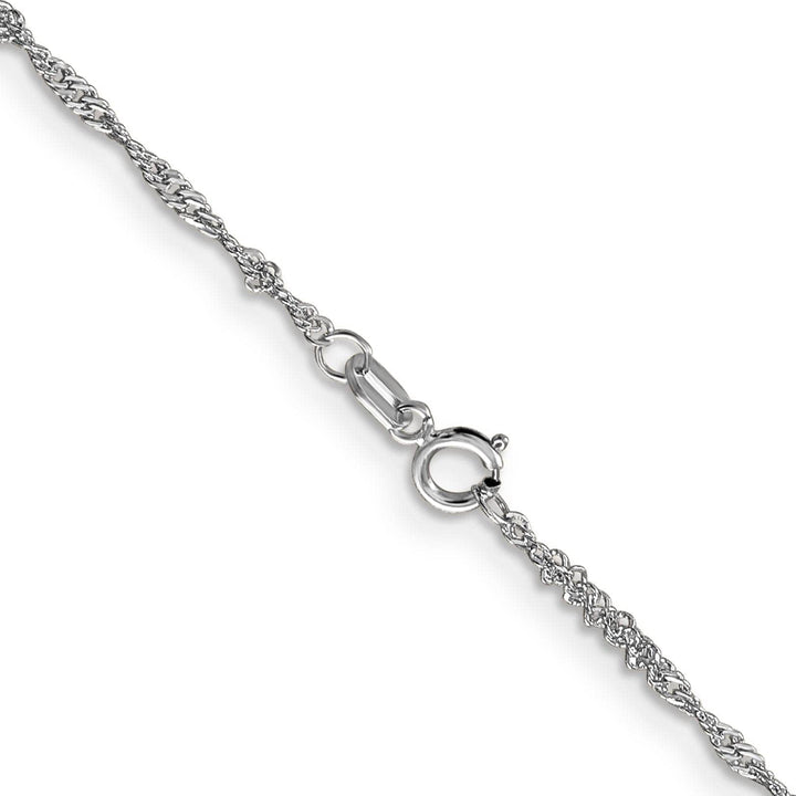 Lovely Rita's Bracelets 14k White Gold 1.40mm Polished Singapore Chain