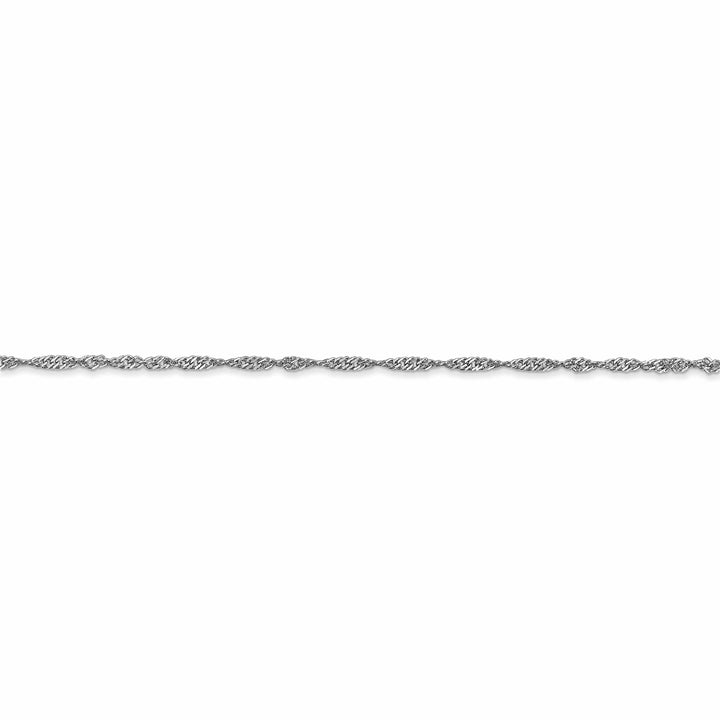 Lovely Rita's Bracelets 14k White Gold 1.40mm Polished Singapore Chain