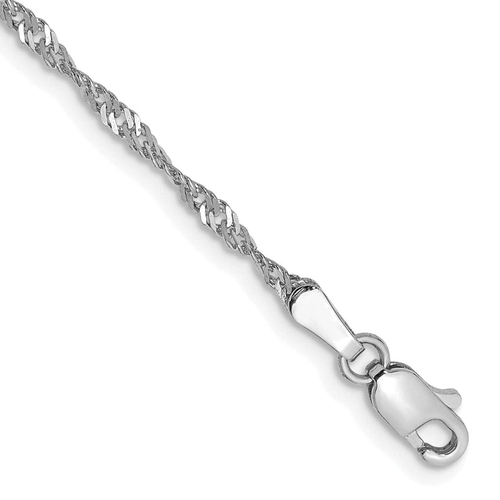 Lovely Rita's Bracelets 14k White Gold 1.70mm Polished Singapore Chain