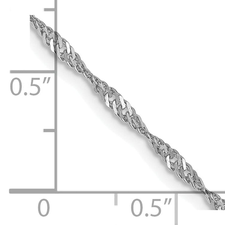 Lovely Rita's Bracelets 14k White Gold 1.70mm Polished Singapore Chain