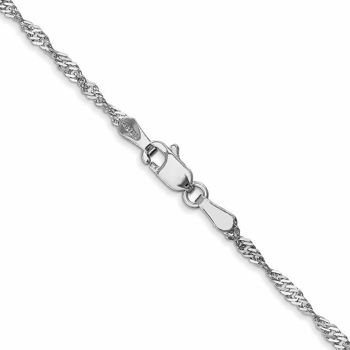 Lovely Rita's Bracelets 14k White Gold 1.70mm Polished Singapore Chain