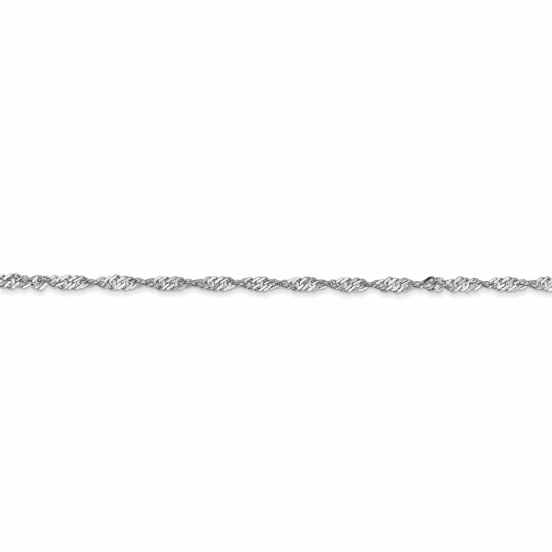 Lovely Rita's Bracelets 14k White Gold 1.70mm Polished Singapore Chain