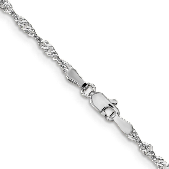 Lovely Rita's Bracelets 14k White Gold 2.00mm Polished Singapore Chain