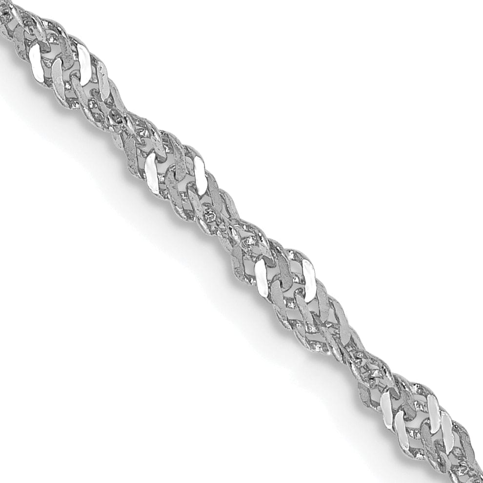 Lovely Rita's Bracelets 14k White Gold 2.00mm Polished Singapore Chain