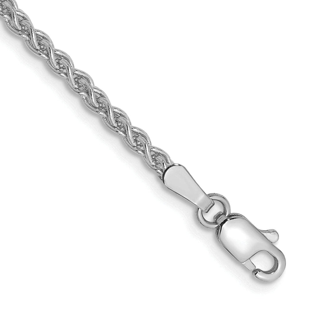 Lovely Rita's Bracelets 14k White Gold 2.25m Solid Polished Spiga Chain